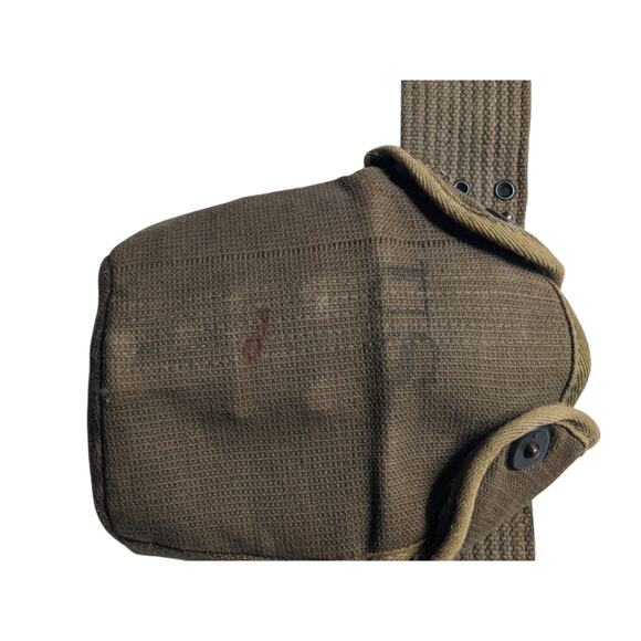 Vintage WWII Olive Drab Military Canteen w/ Case and Belt 1944. Cup‎ 1945 W/Felt - Picture 6 of 11